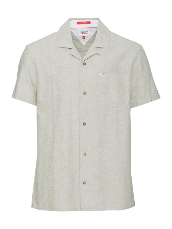 Tommy Jeans TJM Spring Linen Camp shirt - Faded Willow